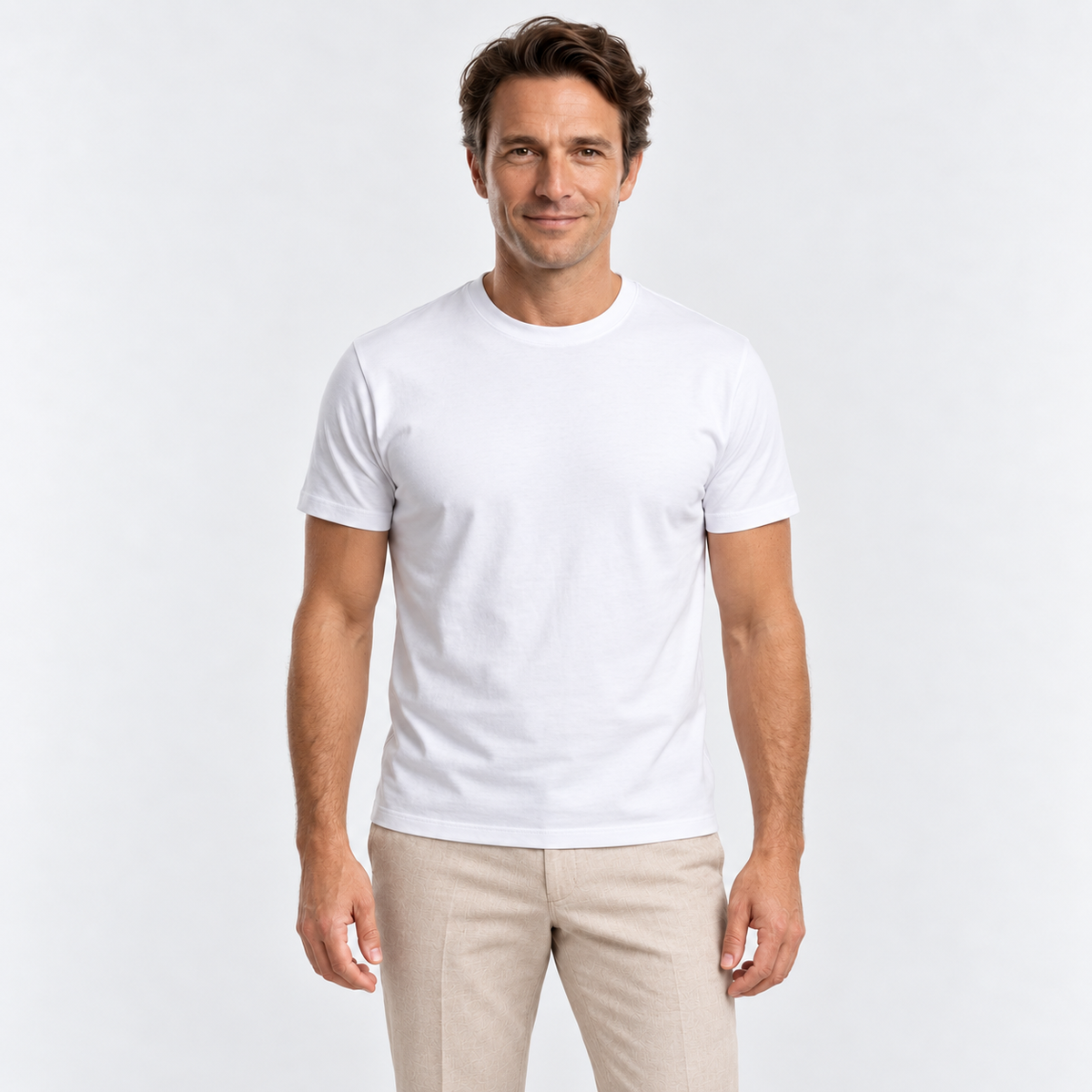 A T-shirt Perfeita Komfort em branco
