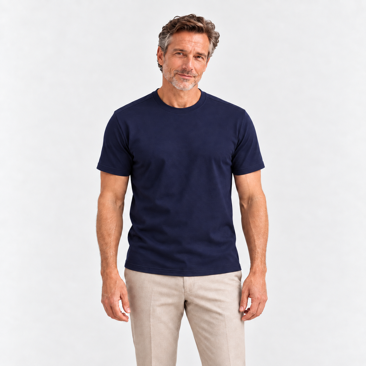 A T-shirt Perfeita Komfort em azul-marinho