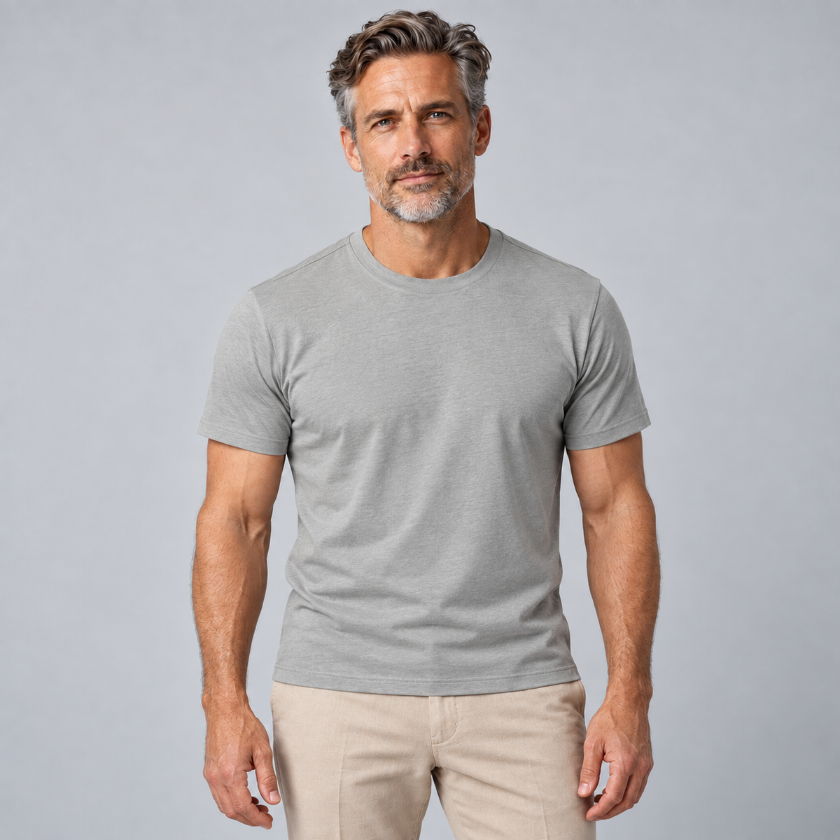 A T-shirt Perfeita Komfort em cinzento