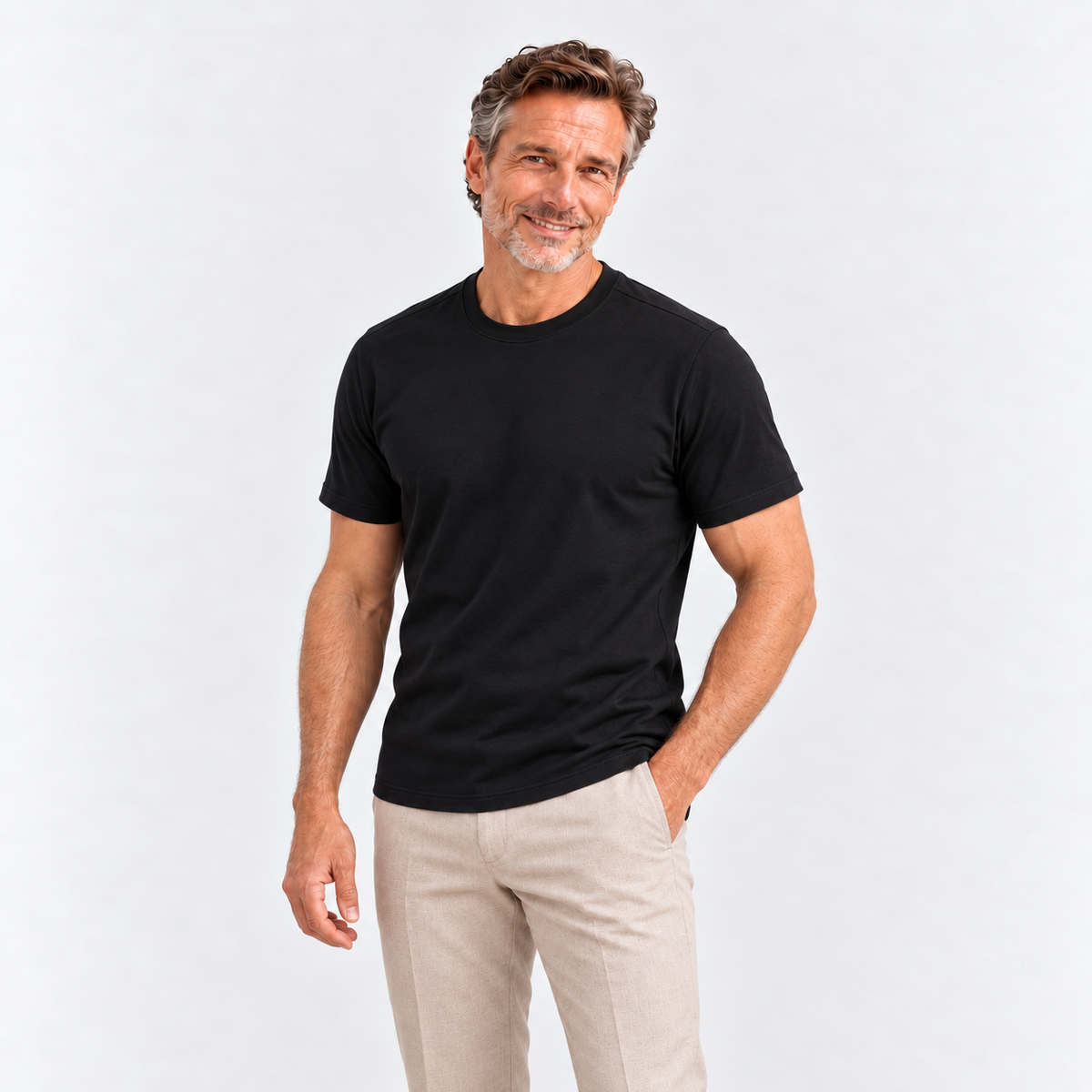 A T-shirt Perfeita Komfort em preto