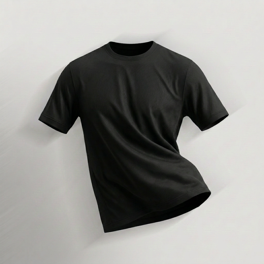 T-shirt de desporto respirável Komfort em preto