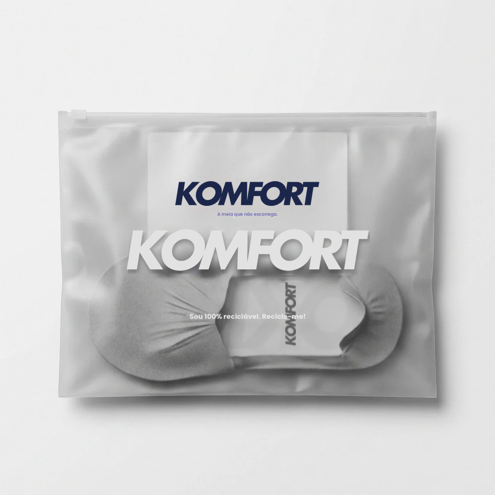 Embalagem Komfort com meias invisíveis