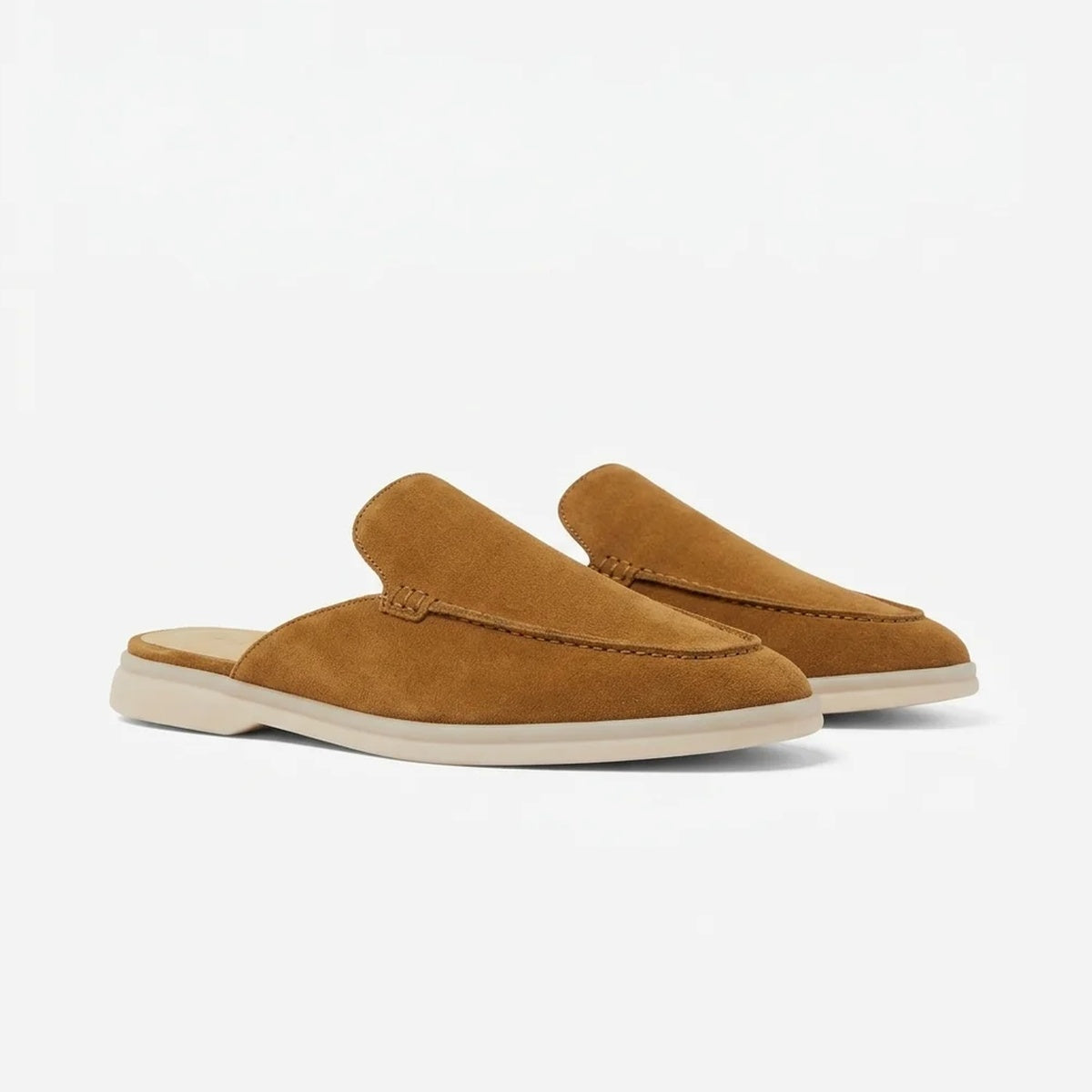 Mules de camurça Riviera Komfort em camel