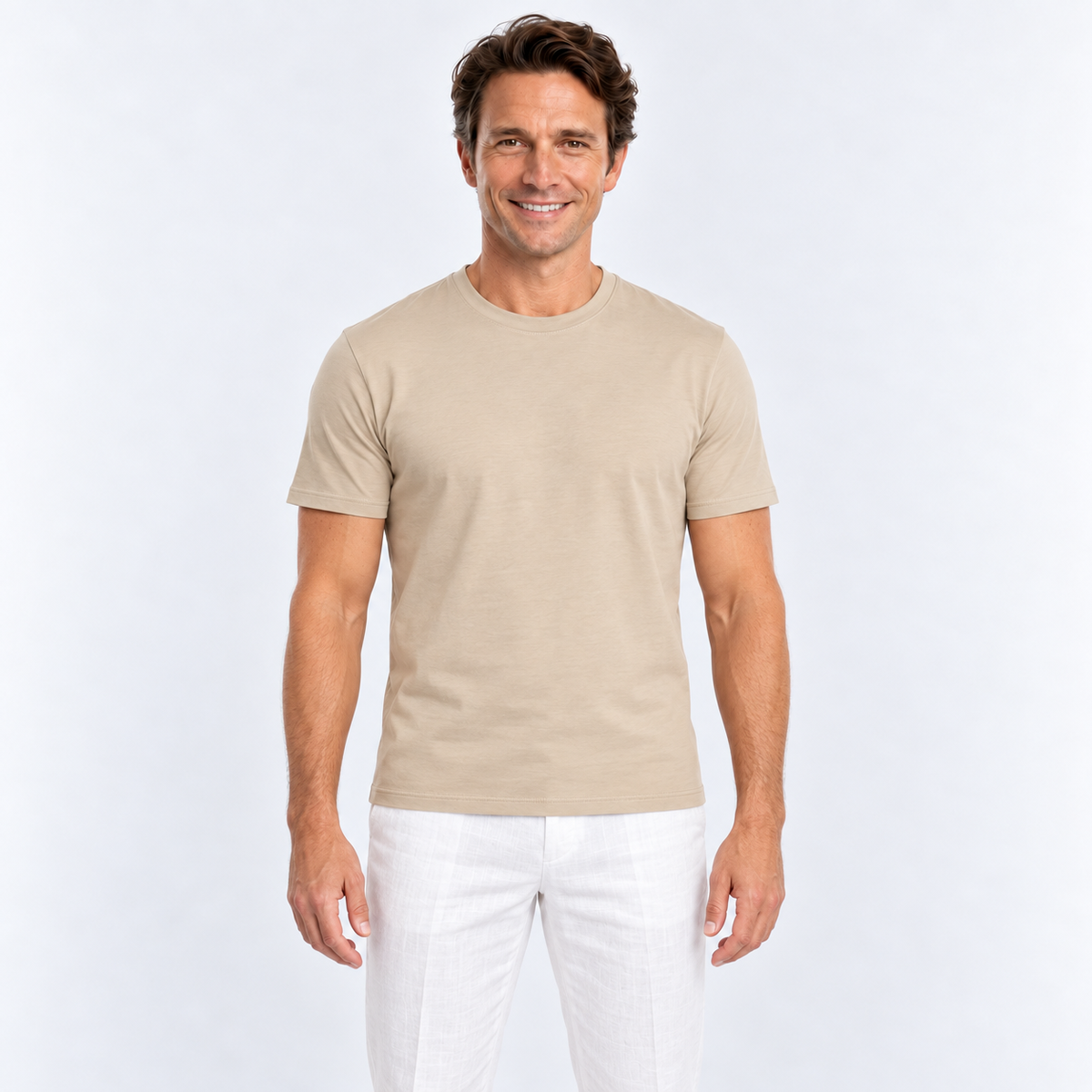 A T-shirt Perfeita Komfort em bege