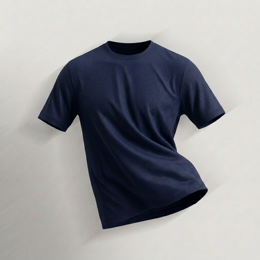 T-shirt de desporto respirável Komfort em azul-marinho