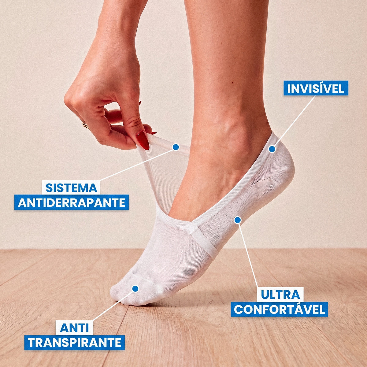 Meias invisíveis Komfort: vantagens