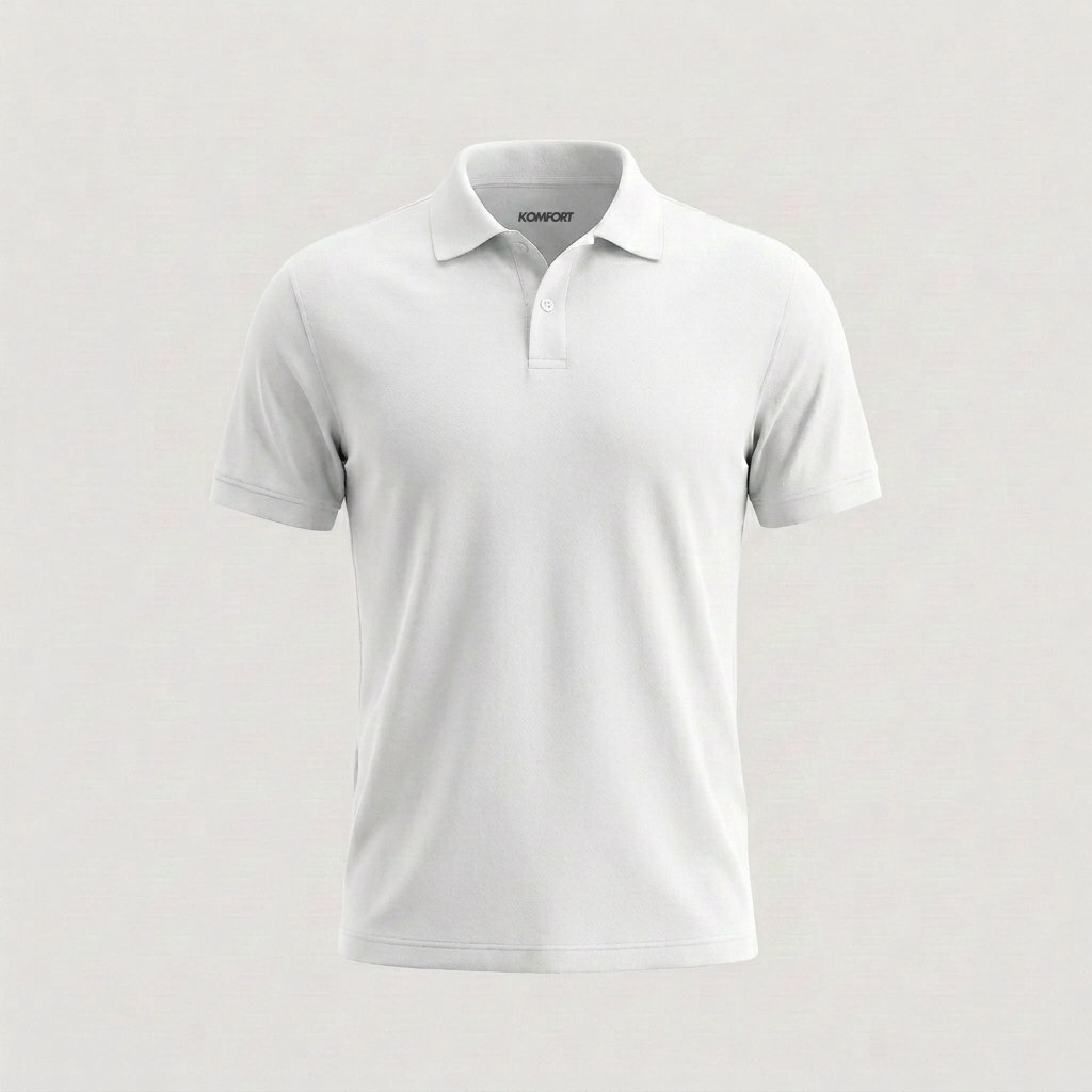 O Polo Perfeito Komfort em branco