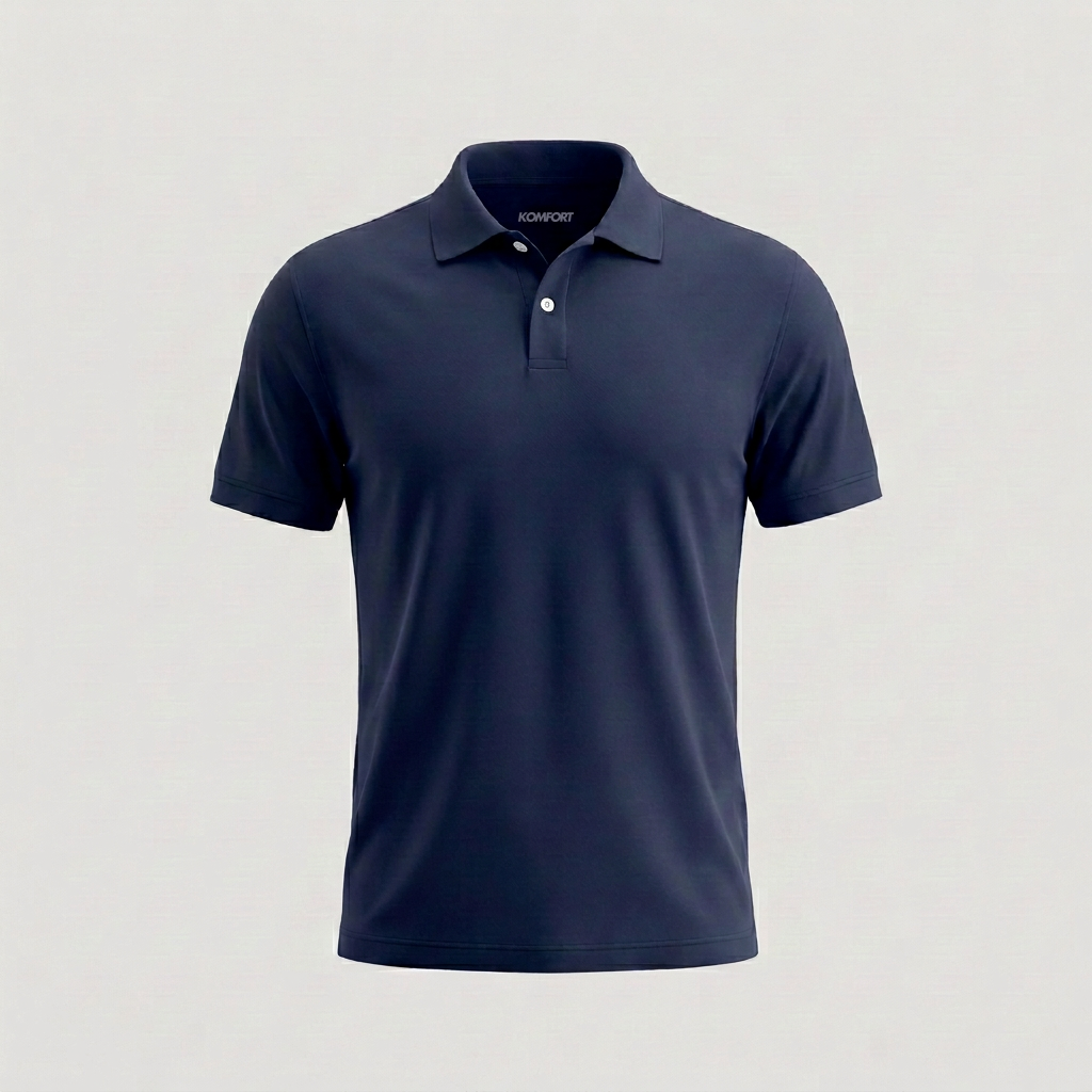 O Polo Perfeito Komfort em azul-marinho