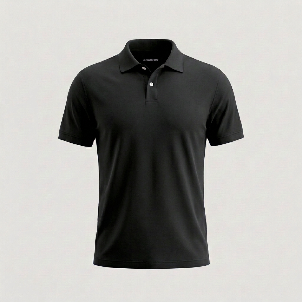 O Polo Perfeito Komfort em preto