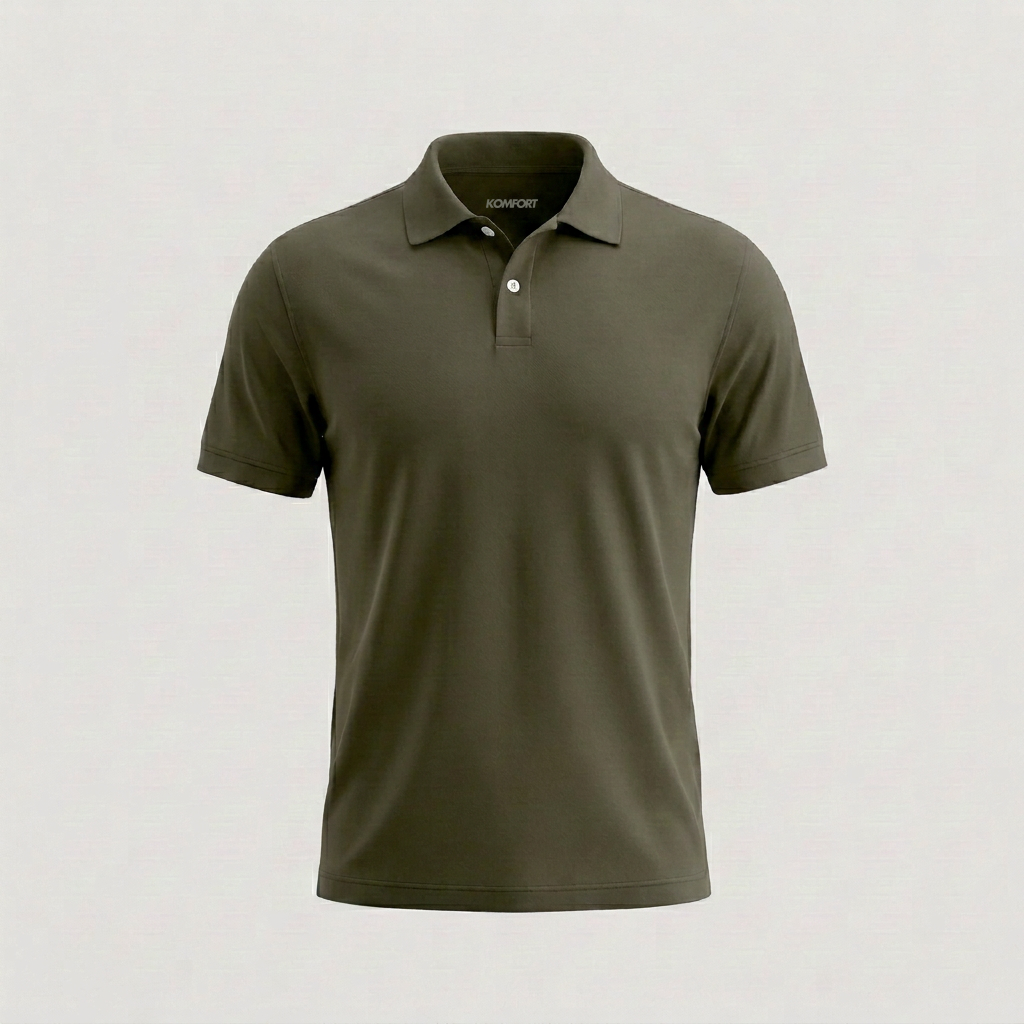 O Polo Perfeito Komfort em verde azeitona